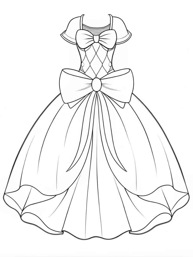 Desenho de Vestido Desenho Colorir Imprimir 15