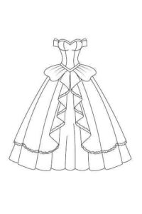 Desenho de Vestido Desenho Colorir Imprimir 17