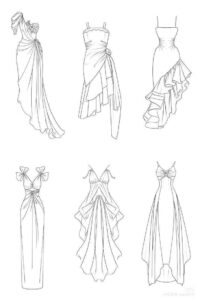 Desenho de Vestido Desenho Colorir Imprimir 22