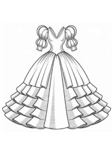 Desenho de Vestido Desenho Colorir Imprimir 23