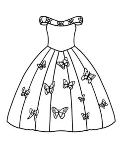 Desenho de Vestido Desenho Colorir Imprimir 24
