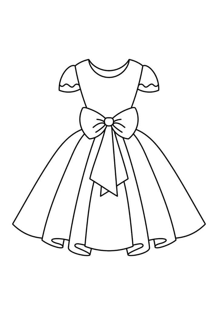 Desenho de Vestido Desenho Colorir Imprimir 26