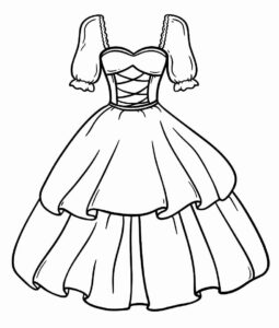 Desenho de Vestido Desenho Colorir Imprimir 29
