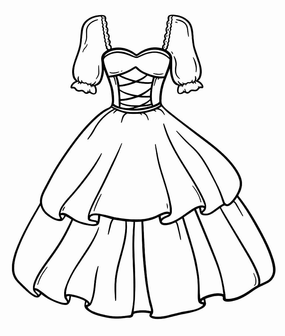 Desenho de Vestido Desenho Colorir Imprimir 29