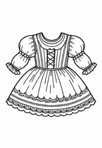 Desenho de Vestido Desenho Colorir Imprimir 30