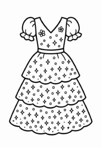Desenho de Vestido Desenho Colorir Imprimir 31