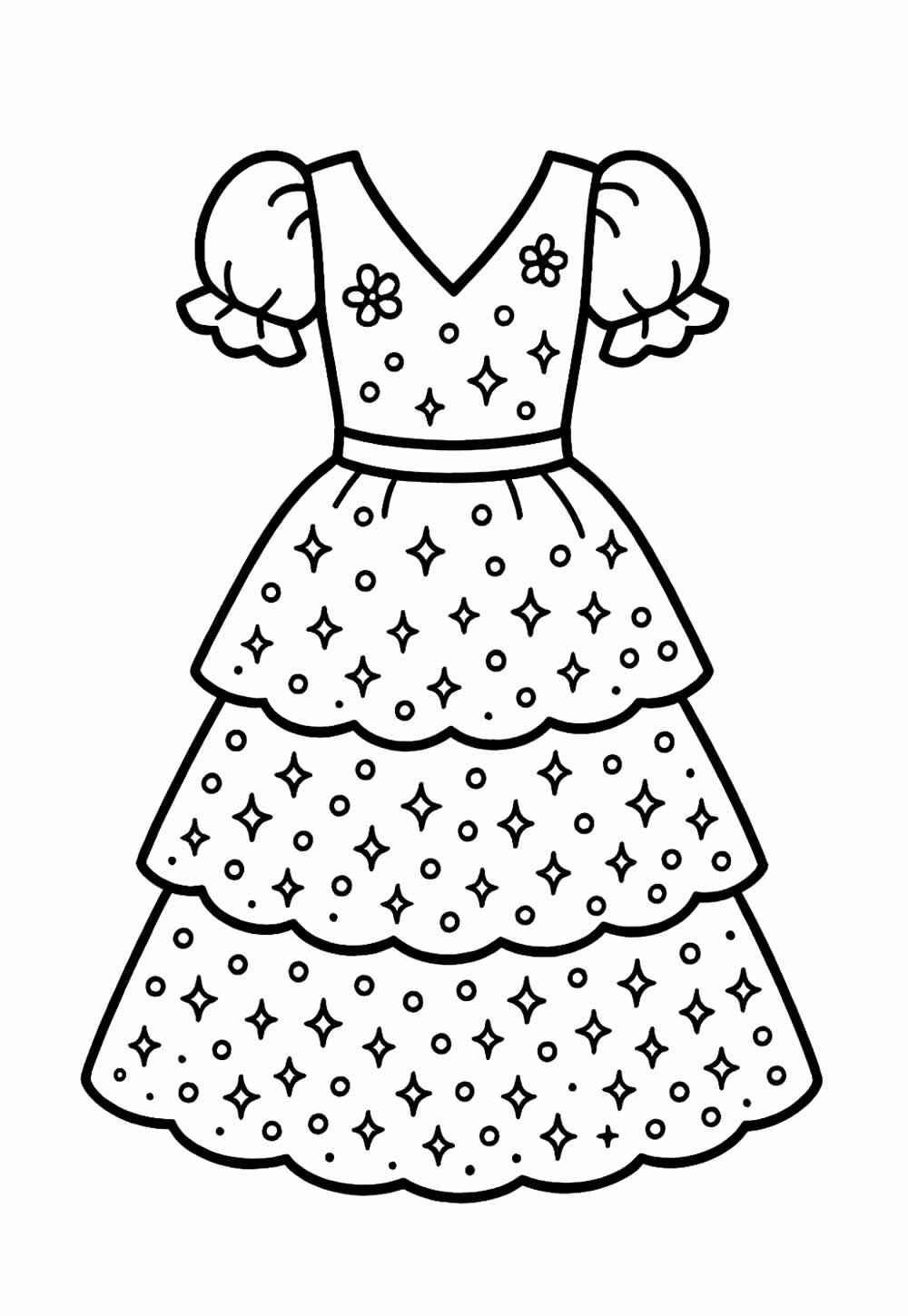 Desenho de Vestido Desenho Colorir Imprimir 31
