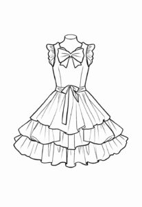 Desenho de Vestido Desenho Colorir Imprimir 32
