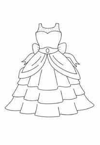 Desenho de Vestido Desenho Colorir Imprimir 34