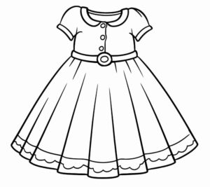 Desenho de Vestido Desenho Colorir Imprimir 36