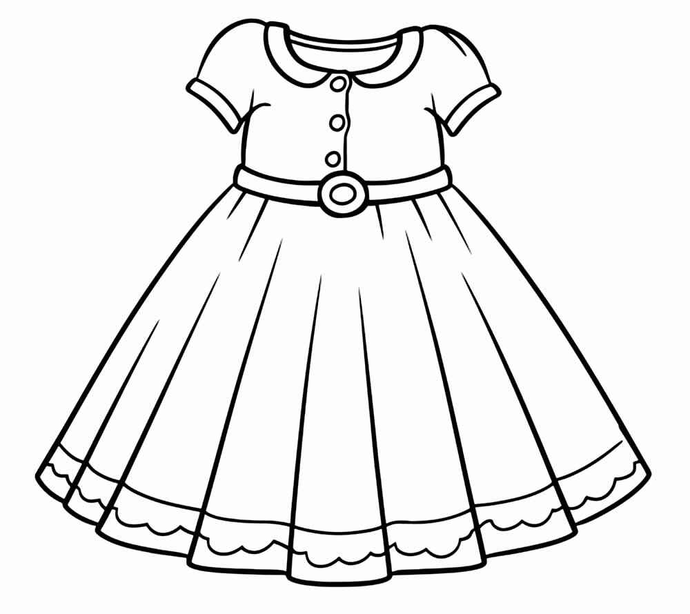 Desenho de Vestido Desenho Colorir Imprimir 36