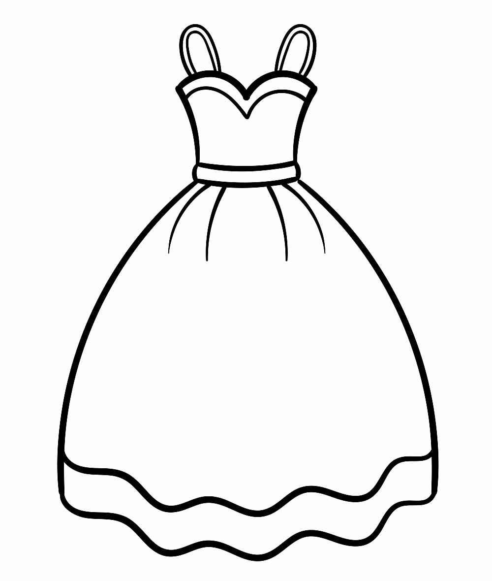 Desenho de Vestido Desenho Colorir Imprimir 37