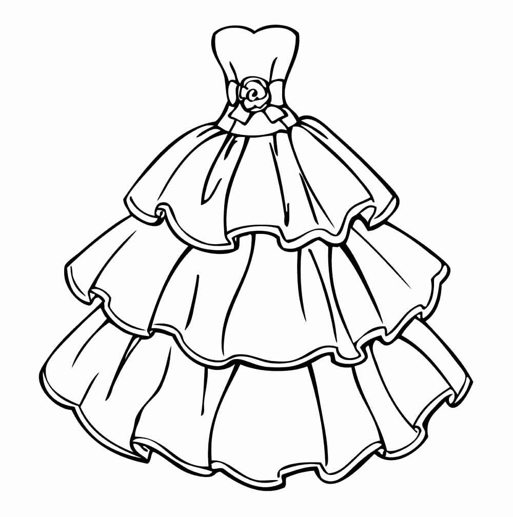 Desenho de Vestido Desenho Colorir Imprimir 38