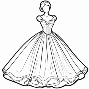 Desenho de Vestido Desenho Colorir Imprimir 40