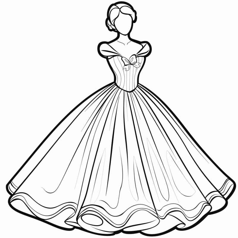 Desenho de Vestido Desenho Colorir Imprimir 40
