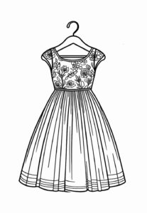 Desenho de Vestido Desenho Colorir Imprimir 41