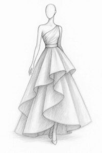 Desenho de Vestido Desenho Colorir Imprimir 44