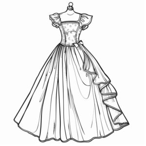 Desenho de Vestido Desenho Colorir Imprimir 66