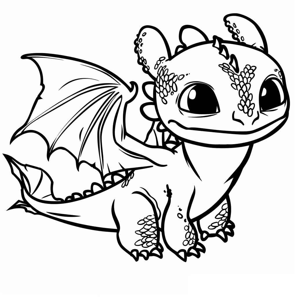 Desenho de Banguela Desenho Colorir Imprimir 01