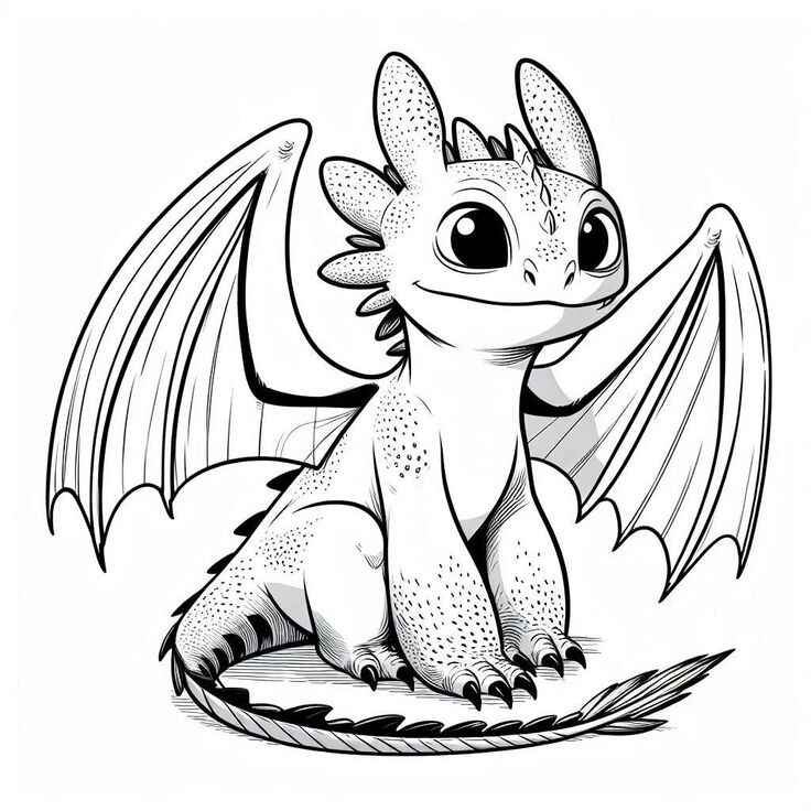 Desenho de Banguela Desenho Colorir Imprimir 09