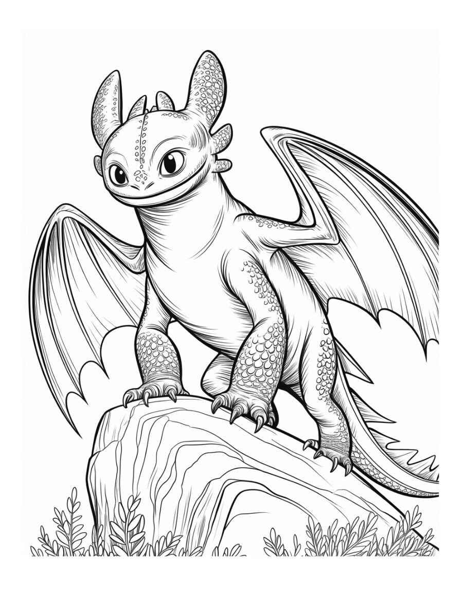 Desenho de Banguela Desenho Colorir Imprimir 19