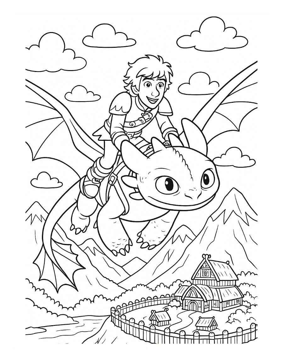 Desenho de Banguela Desenho Colorir Imprimir 24