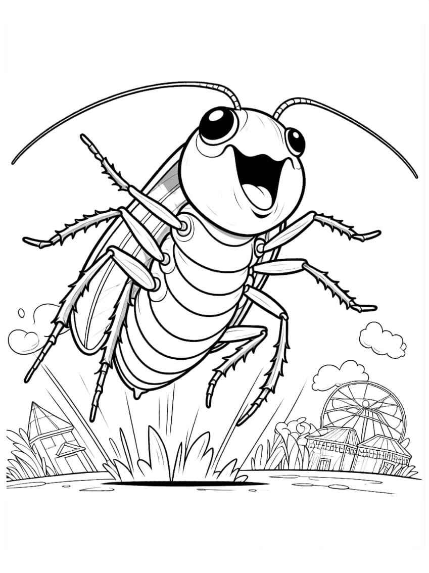 Desenho de Barata Desenho Colorir Imprimir 13