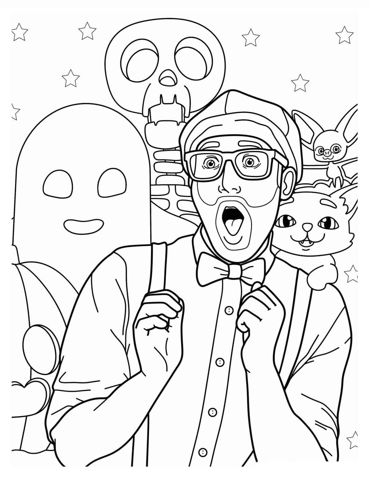 Desenho de Blippi Desenho Colorir Imprimir 36