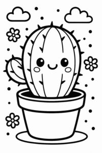 Desenho de Cactos Desenho Colorir Imprimir 03