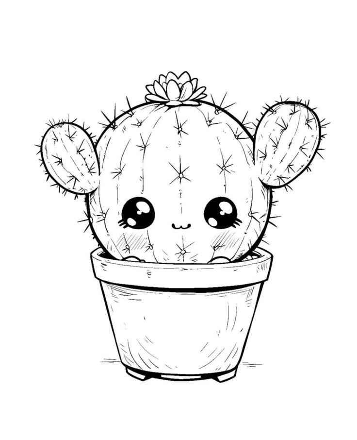 Desenho de Cactos Desenho Colorir Imprimir 04