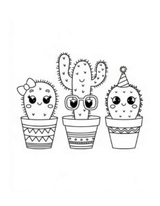 Desenho de Cactos Desenho Colorir Imprimir 12