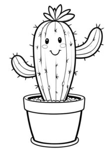 Desenho de Cactos Desenho Colorir Imprimir 14