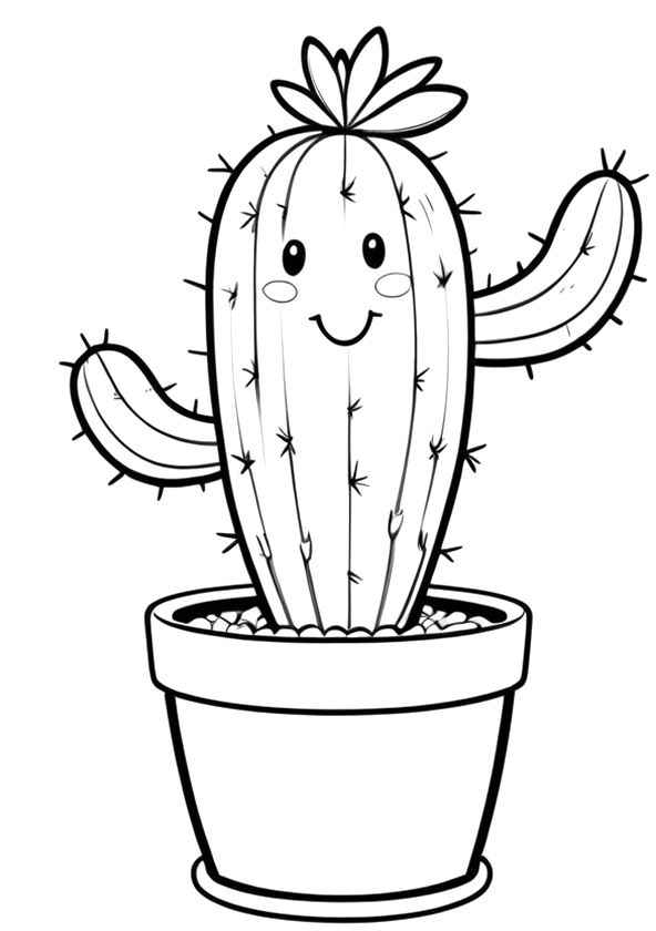 Desenho de Cactos Desenho Colorir Imprimir 14