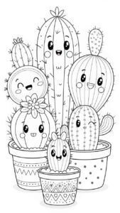 Desenho de Cactos Desenho Colorir Imprimir 18