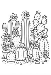 Desenho de Cactos Desenho Colorir Imprimir 20