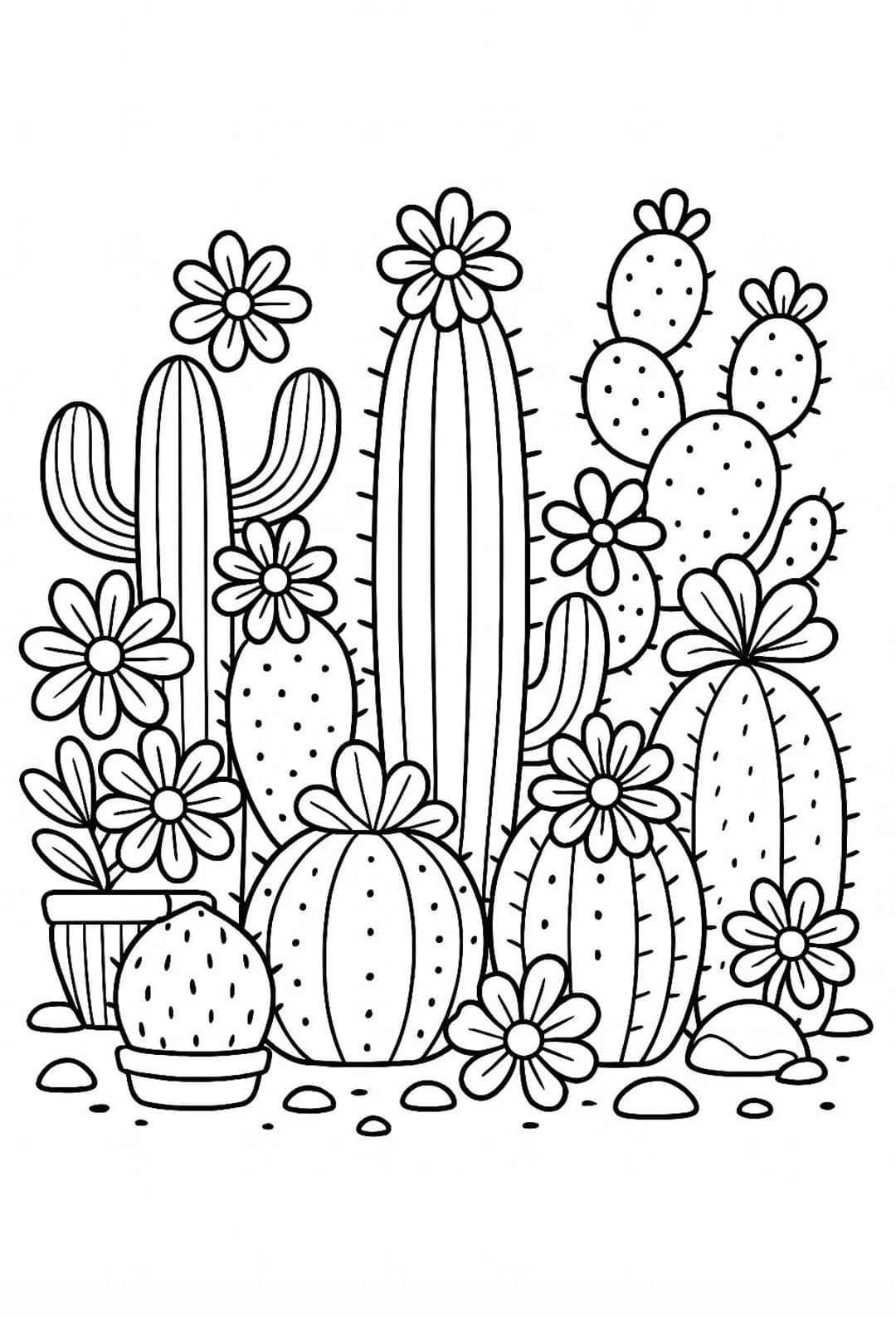 Desenho de Cactos Desenho Colorir Imprimir 20