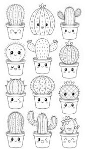 Desenho de Cactos Desenho Colorir Imprimir 29