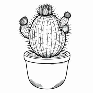 Desenho de Cactos Desenho Colorir Imprimir 34