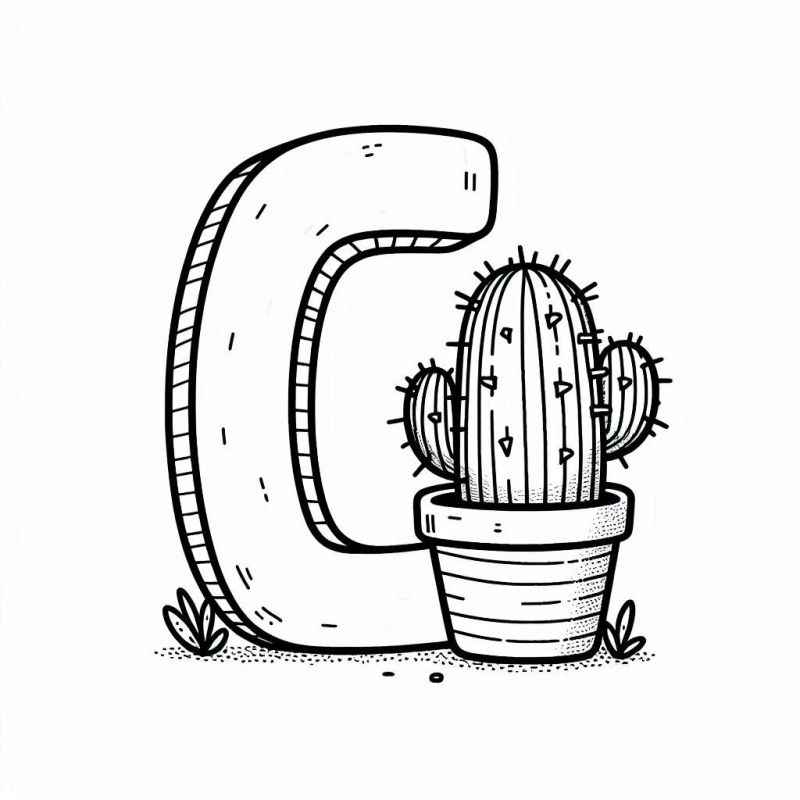 Desenho de Cactos Desenho Colorir Imprimir 35