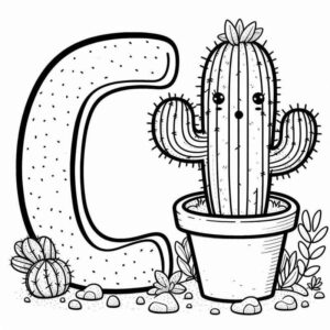 Desenho de Cactos Desenho Colorir Imprimir 36