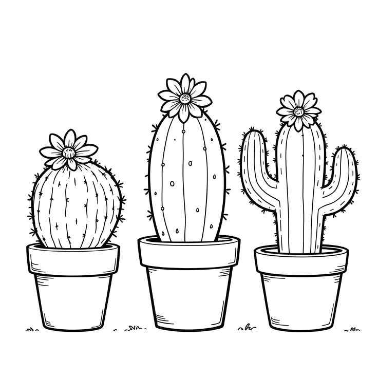 Desenho de Cactos Desenho Colorir Imprimir 39