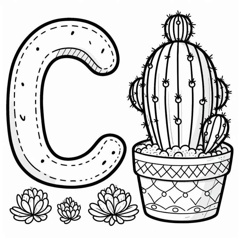 Desenho de Cactos Desenho Colorir Imprimir 41