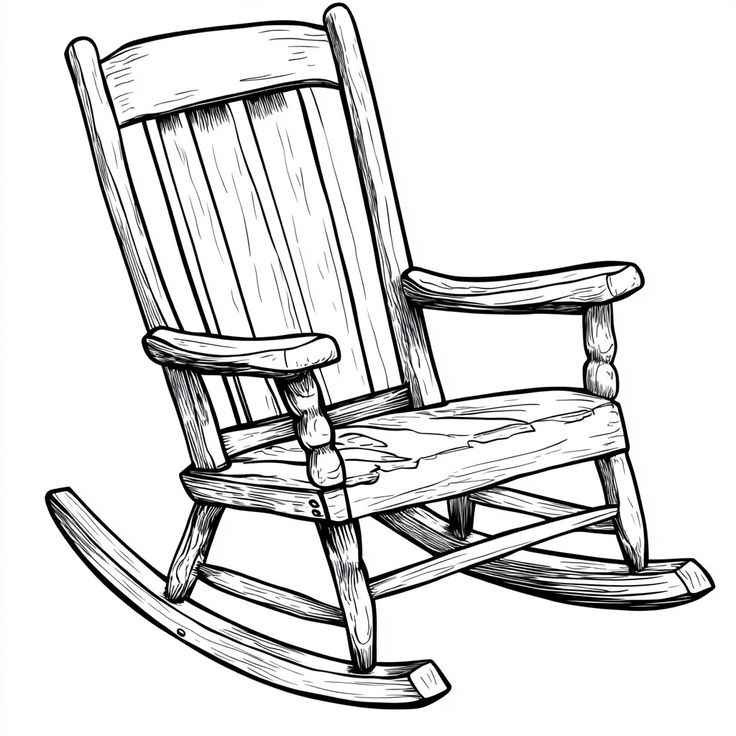 Desenho de Cadeira Desenho Colorir Imprimir 02
