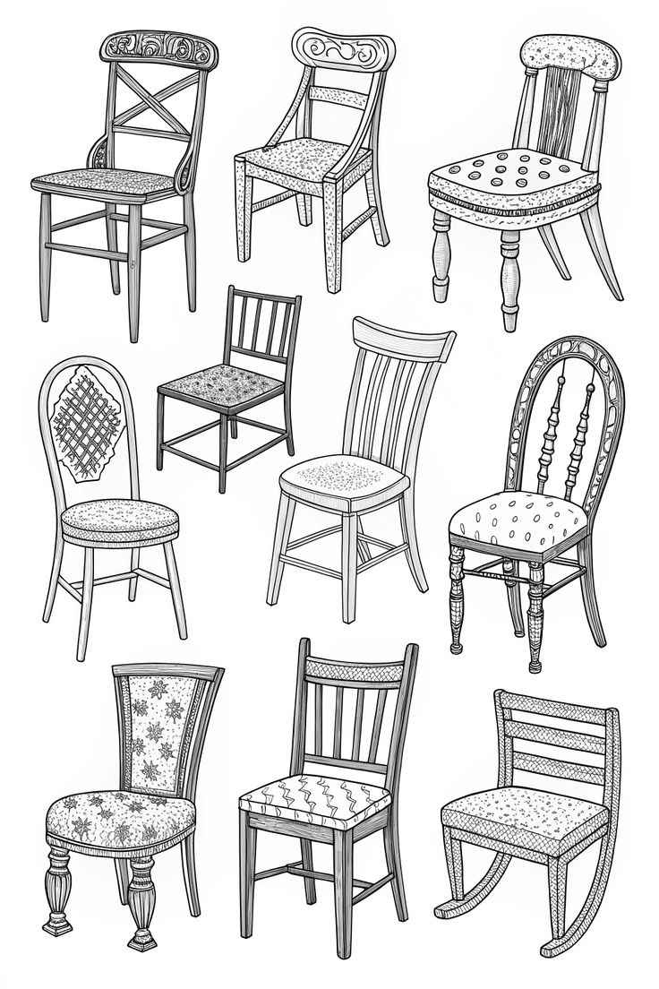 Desenho de Cadeira Desenho Colorir Imprimir 07