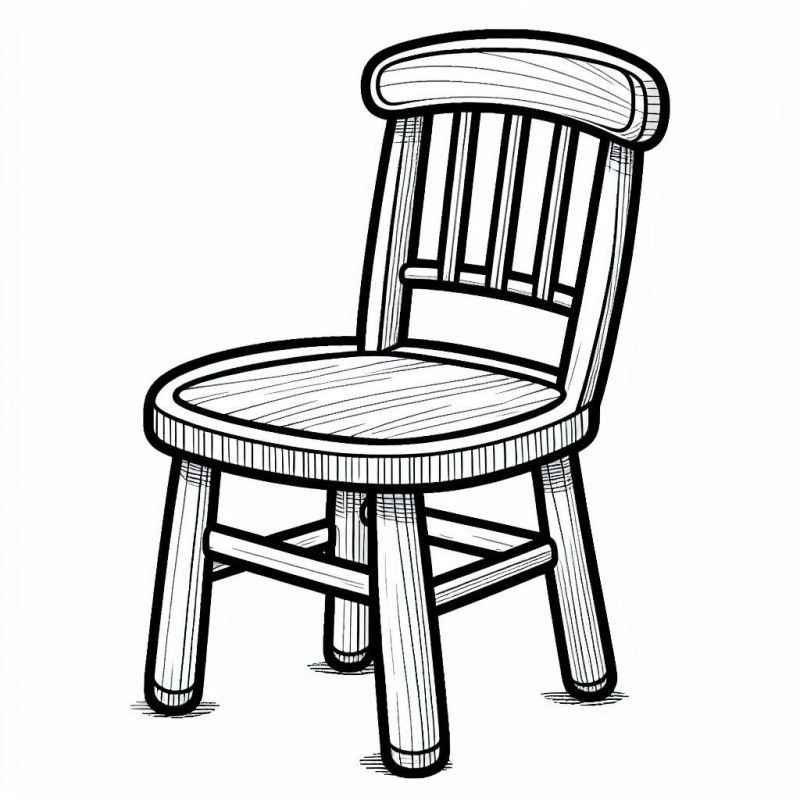 Desenho de Cadeira Desenho Colorir Imprimir 12