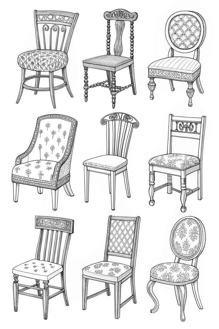 Desenho de Cadeira Desenho Colorir Imprimir 16