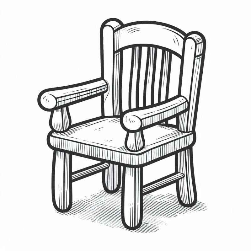 Desenho de Cadeira Desenho Colorir Imprimir 23