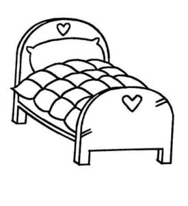 Desenho de Cama Desenho Colorir Imprimir 08