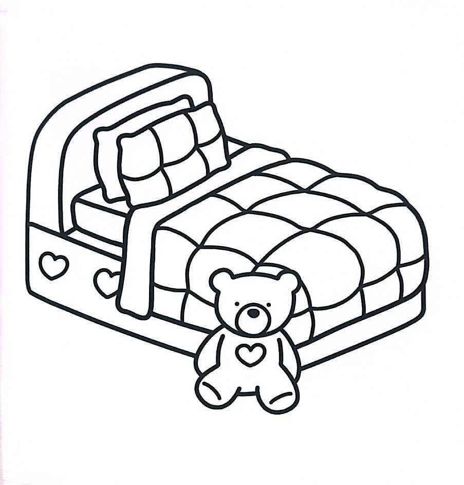 Desenho de Cama Desenho Colorir Imprimir 12