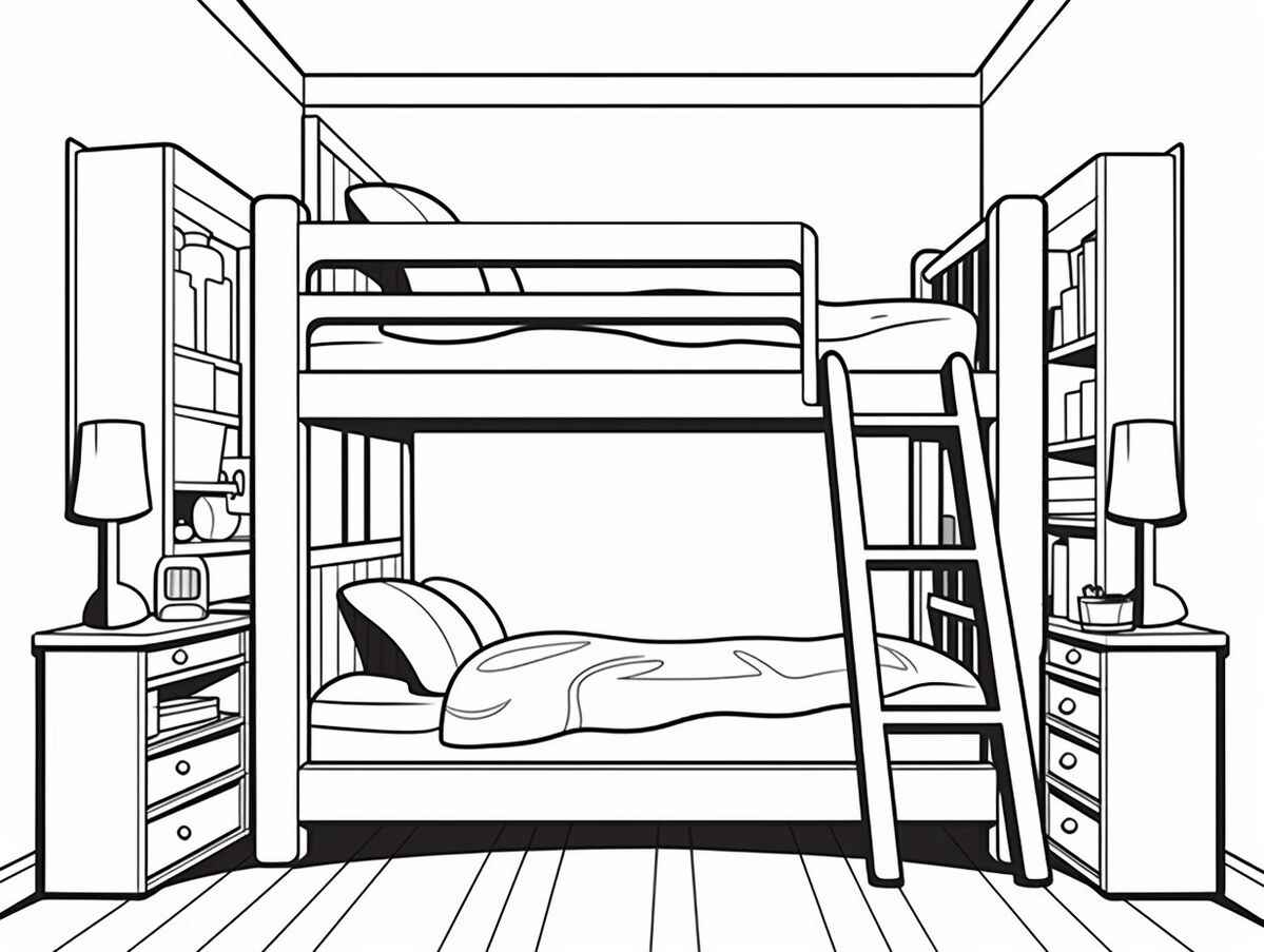 Desenho de Cama Desenho Colorir Imprimir 14